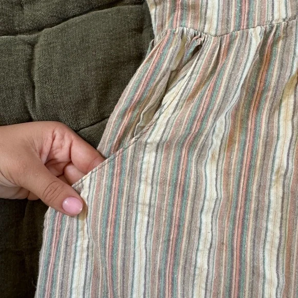 Urban Outfitters Striped V-Neck Dress with Pockets - Picture 4 of 5
